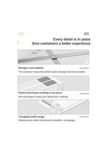 Skycity Alüminyum Laptop Standı 5 Seviye Yükseklik Ayarı + Soğutucu Fan 17 İnç'e Kadar Taşınabilir Katlanabilir Beyaz