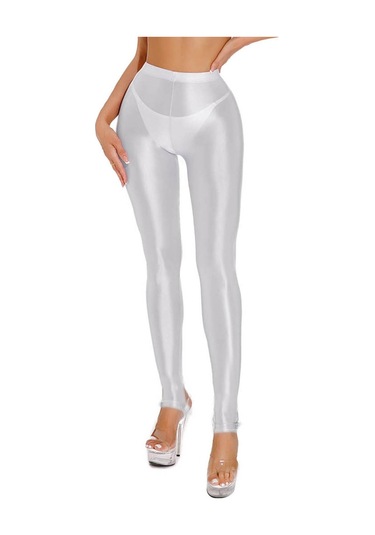 Kadın Parlak Üzengi Tayt Yüksek Bel Elastik Bel Tayt Spor Salonu Yoga Egzersiz Pantolonları Karın Kontrol Spor Pantolonları Beyaz Kadın Parlak Üzengi Tayt Yüksek Bel Elastik Bel Tayt Spor Salonu Yoga Egzersiz Pantolonları Karın Kontrol Spor Pantolonları Beyaz