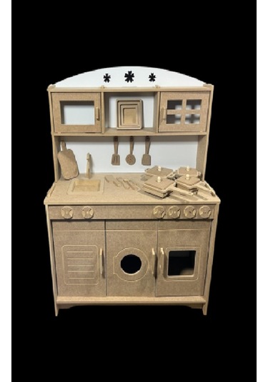 Üç Kapaklı Büyük Mutfak Açık Kahverengi