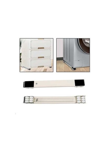 Pazly 2 Adet Beyaz Ayarlanabilir Taban Mobilya Aletleri Silindir Beyaz