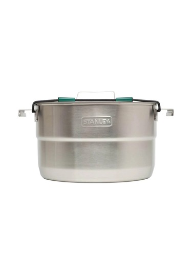 The Full Kitchen Base Camp Cook Set - Paslanmaz Çelik Kamp Pişirme Seti 3.5l 3.7qt Gri