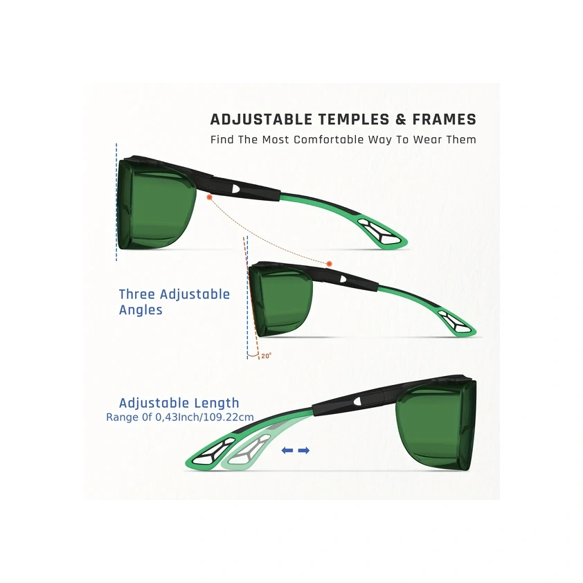 Willowhaven Laıyıke Yeşil Darbe Dayanımlı Güvenlik Gözlüğü, Ayarlanabilir Uv Koruma Ansı Z87 Sertifikalı
