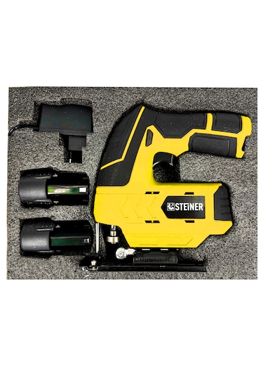 Steiner ST-12V 3.0AH S Li-ion Çift Akülü Şarjlı Dekupaj Testere Sarı
