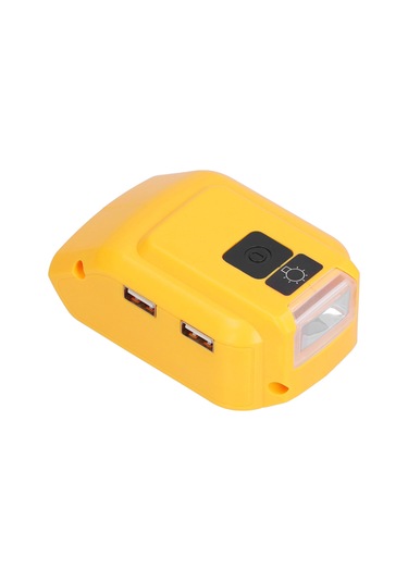 Maiyame Dewalt 14v-22v Li-ıon Pil Çevirici: Usb 5v 2.1a Çift Port + 12v 2a Çıkış, Led Acil Işık, Kamp Ve Gece Yürüyüşleri İçin Dcb090