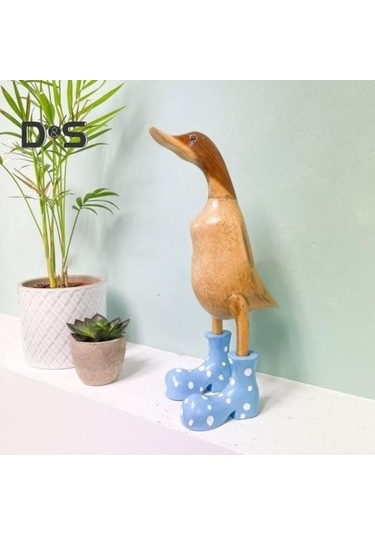 Novahub Zarif Sarı Sivilceli Ördek Heykeli, Reçine Wellies Çizme Figürü, Masaüstü Dekorasyon M