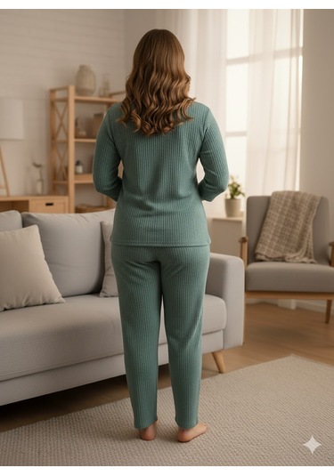 Kadın Yeşil İnspire Pijama Takımı Yeşil