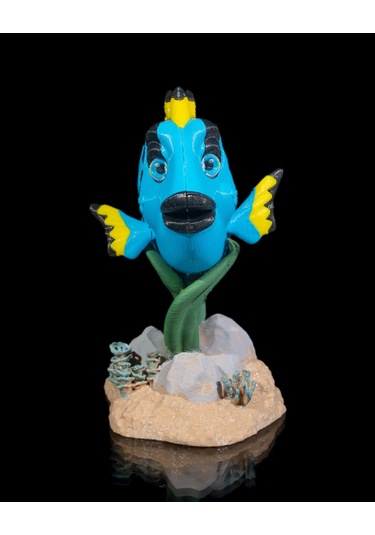 Hareketli Mavi Cerrahbalığı Ve Standı 10x6,5 Cm