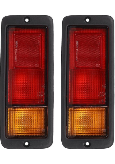 Reedark Mitsubishi Pajero 1992-1999 Montero 1992-1995 Arka Fener Sol-sağ Seti Mb124963 Mb124964 Plastik Kırmızı-siyah Kolay Kurulum