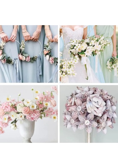 Beyaz Yapay Çiçek Teli, No:24 1 Mm - Çiçek Aranjman Yapım Teli,