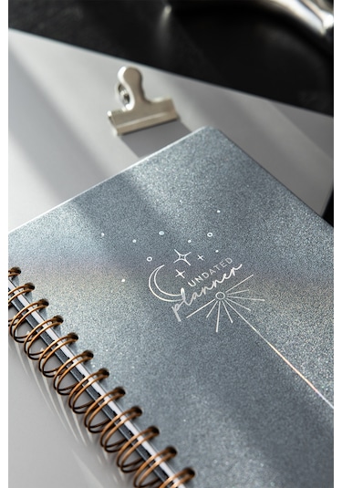 A5 Spiralli Süresiz Planlayıcı Ajanda - Füme Füme