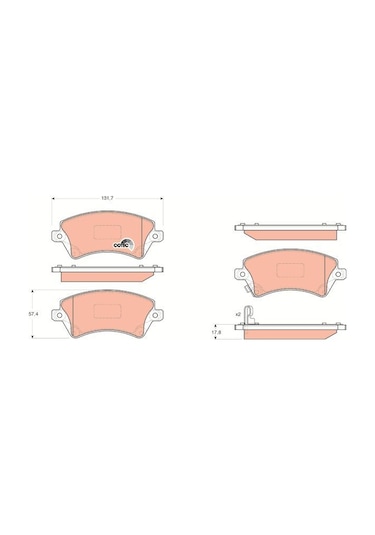 Toyota Corolla Uyumlu Ön Fren Balatası E12 Benzinli 2002-2007 Trw