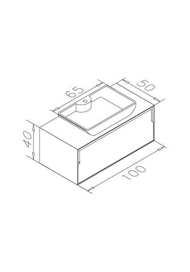Orka Craft 100 Alt Modül + Lavabo Ceviz Antrasit Diğer