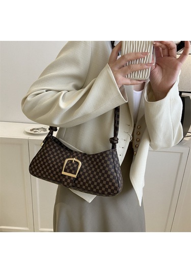 Yeiuyi Vintage Baskılı Omuz Çantası Siyah