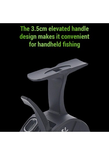 Lemestar Sol Elle Metal Gövde Buz Balıkçılığı Reeli - 2.8:1 Dişli Oranı, 193g Hafif Tasarım