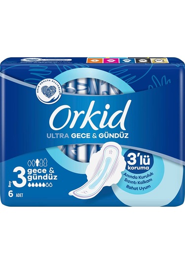 Orkid Ultra Extra Hijyenik Ped Gece & Gündüz 2 x 6'lı