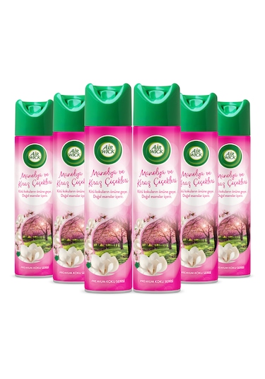Air Wick Aerosol Manolya Ve Kiraz Çiçekleri 6 x 300 ML