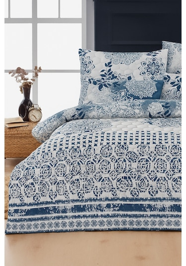 Sardinia Çift Kişilik Kapitone Dolgulu Pike 4 Mevsim Petek Dsn Yastık Kılıfı Dahil 200x230cm Mavi