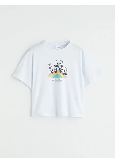 Lc Waikiki Sarı Baskılı Kız Çocuk Şortlu Pijama Takımı
