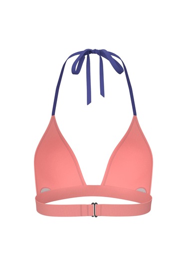 Calvin Klein Kadın Pembe Logo Detaylı Üçgen Bikini Üstü-13573 Pembe