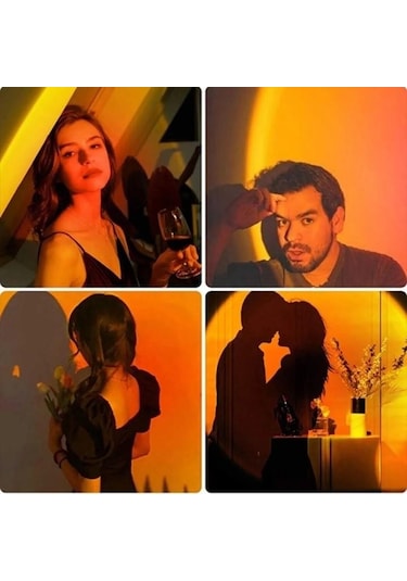 Sge Teknoloji Usb Led Gün Batımı Projektör Lambası Fotoğraf Çekim Işığı Dekoratif Işık