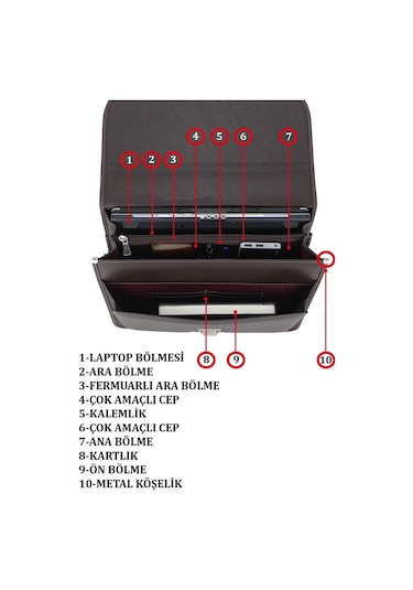 Case Club 2011 Evrak Tipi Erkek El Ve Omuz Çantası Kahverengi