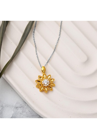 Lotus Çiçeği 22 Ayar Altın Kolye Ucu