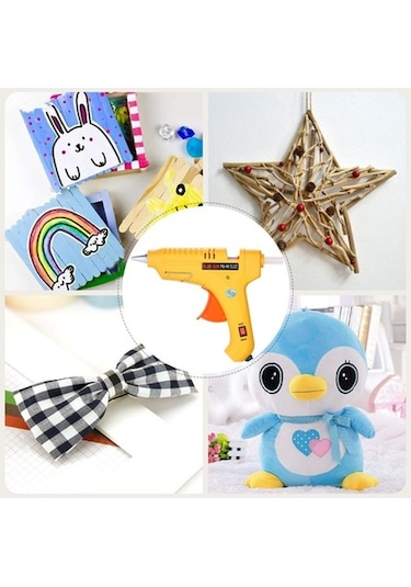 Pazly 60w/100w Ayarlı Ergonomik Sıcak Yapıştırıcı Tabancası Metal+abs Sarı Endüstriyel & Ev Kullanımı 19,5x16,5x3cm