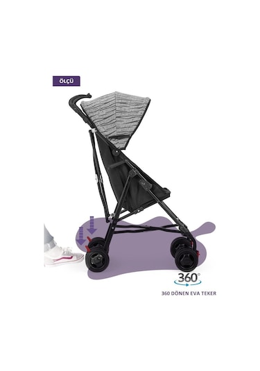 Moony Baby Mb108 Stork Baston Bebek Arabası Puset Bordo