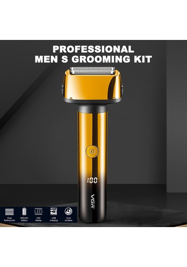 Vkemall Vgr367 Erkek Tıraş Makinesi, Sakal Kesme Ve Kaş Şekillendirme Aleti - Lcd Ekranlı