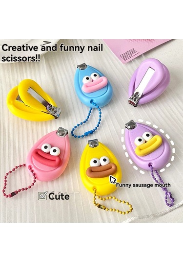 Konesam Eğlenceli Bebek Tırnak Makası - Portatif Ve Kaymaz Pembe Tasarım