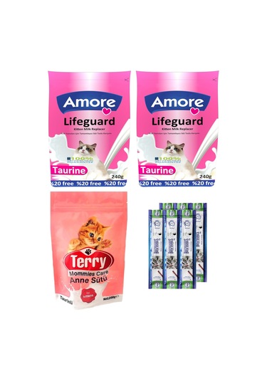 LifeGuard Kedi Süt Tozu 2x240g + Mommies Care 200g ve Sticks