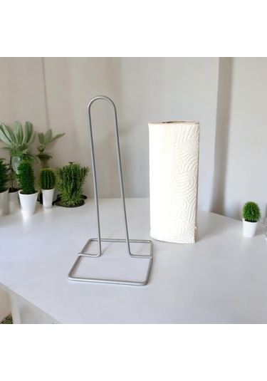 Havlu Peçetelik , Gri Renk Rulo Peçetelik , Metal Masa Tezgah
