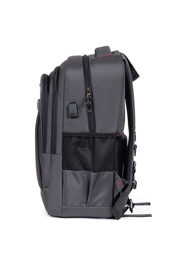 Dada Gri Okul Çantası Geniş İç Hacim Yandan Cepli Uzun Ömürlü ve Sağlam Ortaokul  Lise   Üniversite