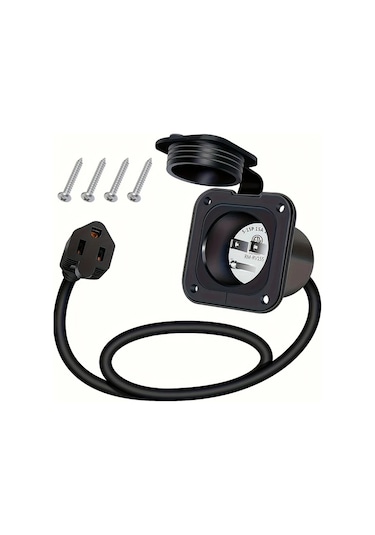 Willowhaven 1 Paket Amerikan Standart 15a 125v Uzatma Kablolu Güç Giriş Fişi Etl Onaylı