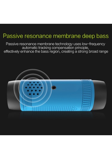 Teltree Zealot S1 Dış Mekan Bluetooth Hoparlörü - Ipx5 Su Geçirmez, Led Fener, Sos Modu, Tf Kart/desteği, 4000mah Pil, Mavi