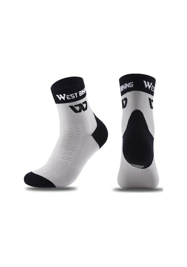 Novahub Gri Bisiklet Sürme Midcalf Çorap Bisiklet Bisiklet Çorapları Yumuşak Nefes Spor Çorapları Rahat Yüksek Gri - Standart Gri