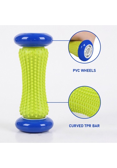 Kosona Egzersiz Sonrası Kas Rahatlatıcı Masaözü - Tpr+pvc Materyal, Ev/ofis/spor Salonu Kullanıma Uygun, Mavi Renkli Masaj Rodu Mavi