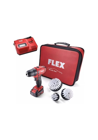 Flex DD2G Şarjlı Vidalama Ve Detaylı Temizlik Fırça Seti 3'lü