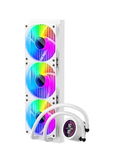 1st Player Thunderstorm Ts4 360mm Beyaz Argb Dijital Sıcaklık Göstergeli Am5, Am4 / Lga 1851, 1700 İ