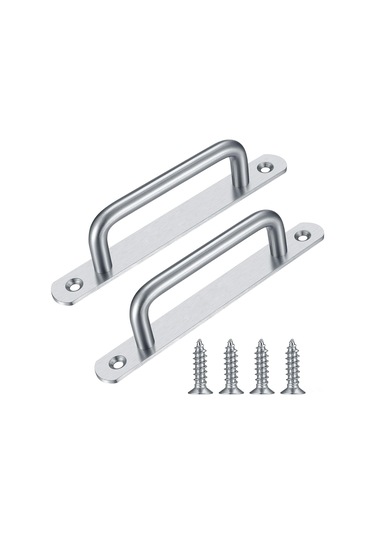 Fosenze Stainless Çelik Kaydırma Kapı Kolu Tabanlı - Dolap, Gardrop, Şube İçin 160mm Dayanıklı Tuş Kolu Seti 2 Adet