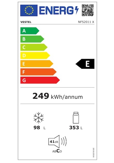 Vestel NF52011 X 451 LT No-Frost Üstten Donduruculu Buzdolabı
