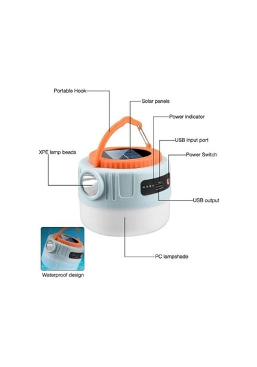 Periboia Solar Led Kamp Lambası