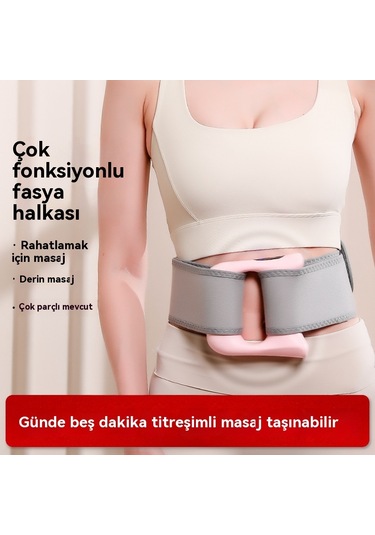 Lyon Fasya Tabancası Masajı Professional El Titreşim Yağma Yakma Fasya Halkalı Kas Sarsını Masajı Yoga Halkalı Mavi Mavi