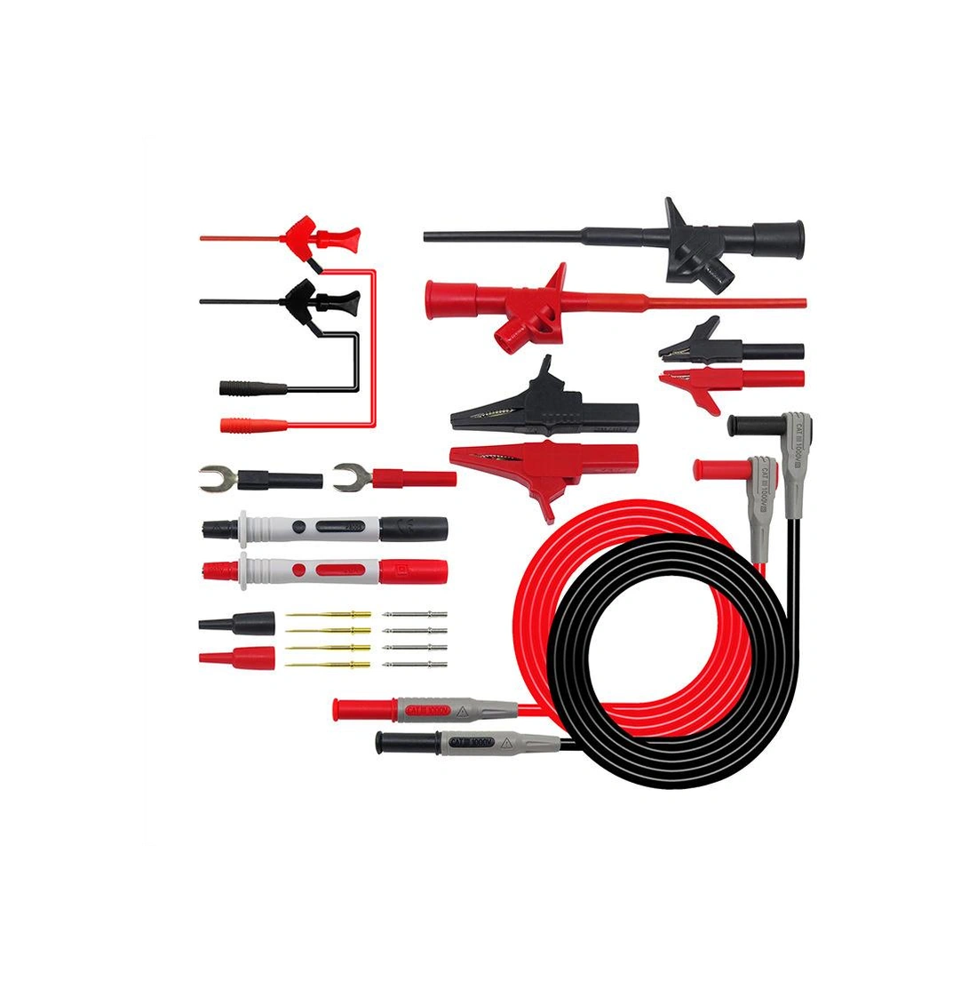 P1300e 24 Parça Çok Işlevli Değiştirilebilir Multimetre Probu Test Ölçüm Kablo Kiti