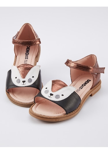 Denokids Kedi Kız Sandalet Çok Renkli
