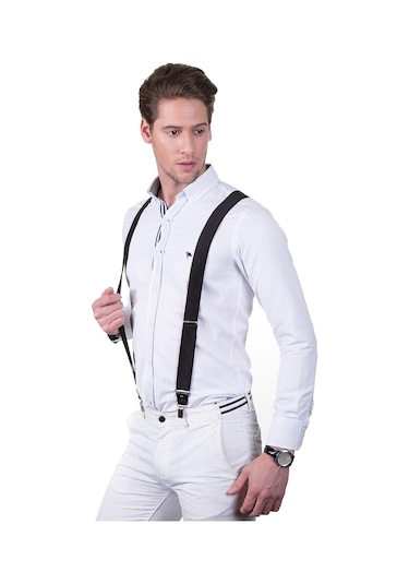 Tudors Erkek Pantolon Askısı Siyah