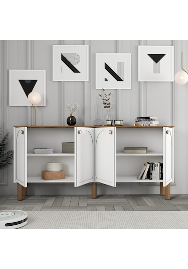 Bohem 3 Lü Salon Takımı - Beyaz Beyaz