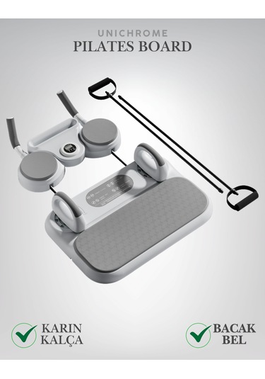 Ev Tipi Tekerlekli Pilates & Fitness Egzersiz Istasyonu Şınav, Mekik, Direnç Bandı, Spor Aleti