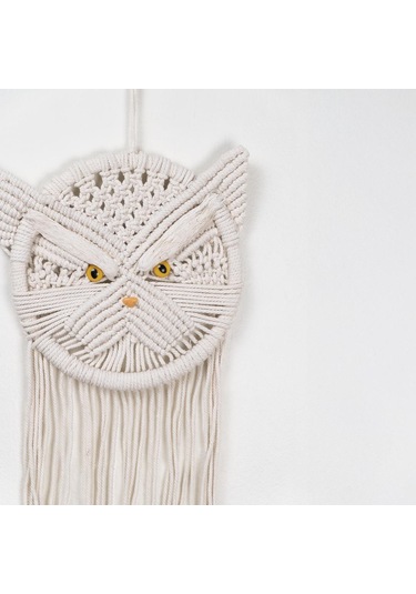 Göksel Bekçi Baykuş Temalı Makrome Düş Kapanı Dream Catcher