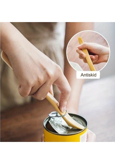 Trendooze Gaojunshop01 Sarı Silikon Spatula Kavanoz Kazıyıcı Ergonomik Sap Yapışmaz Dayanıklı Mutfak Aleti